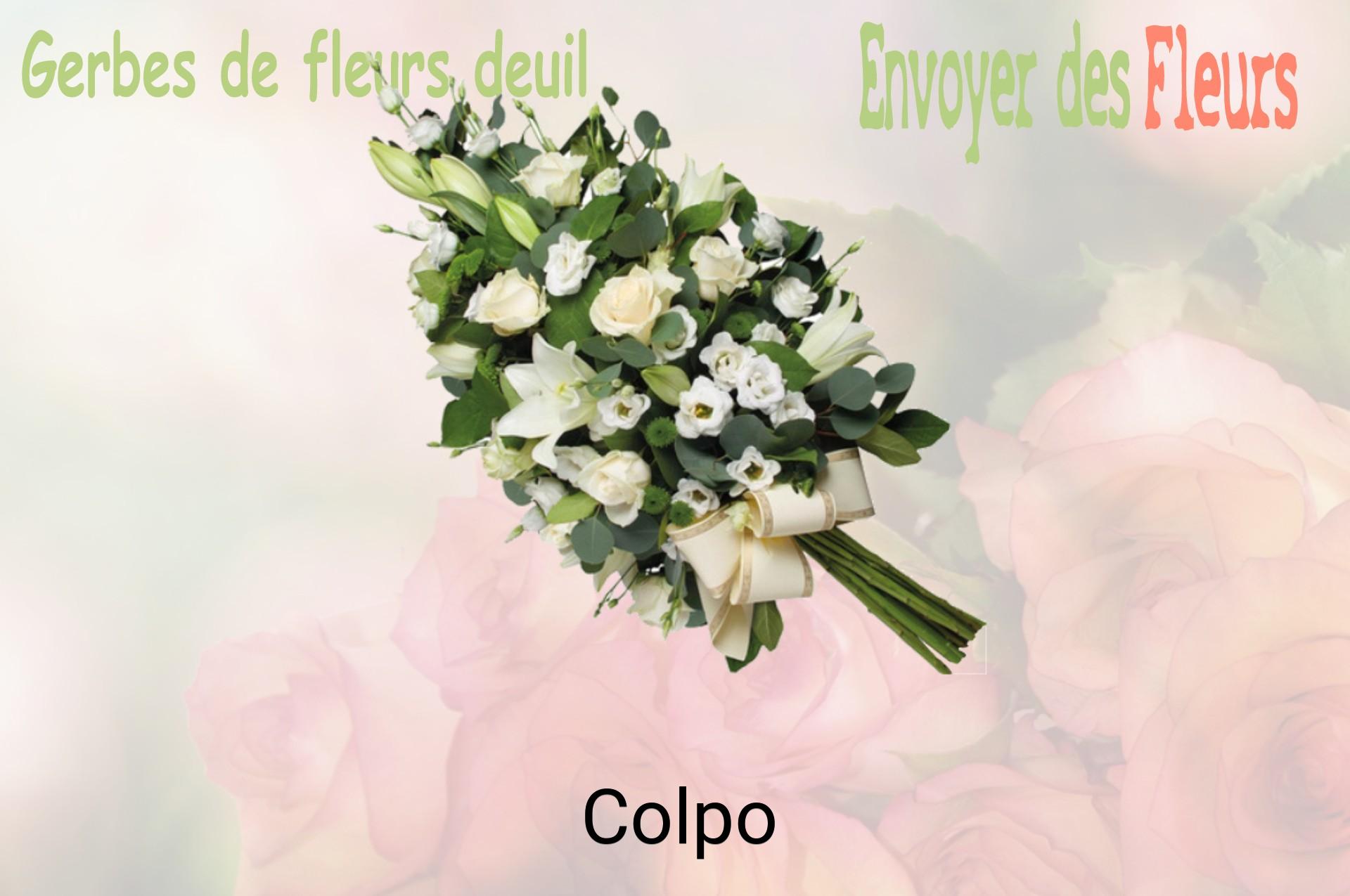 Gerbe de fleurs de deuil livrée à Colpo